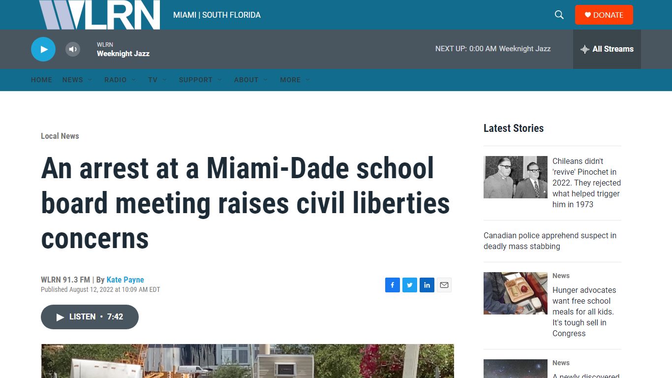 An arrest at a Miami-Dade school board meeting raises civil liberties ...